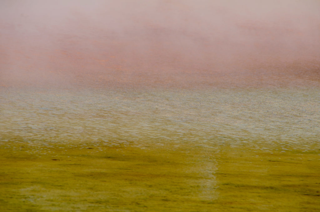 hot springs in mist