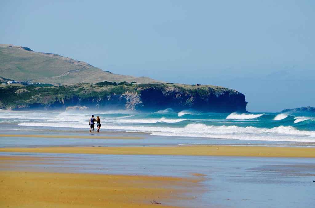 romantic walk on the beach