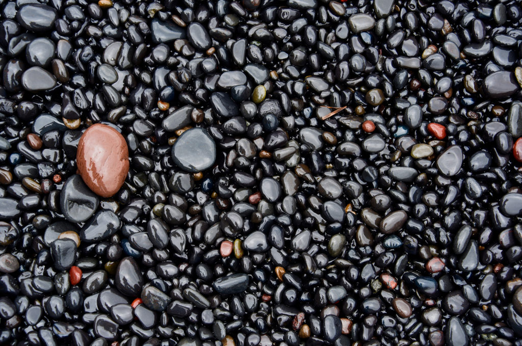 stones on a beach new zealand