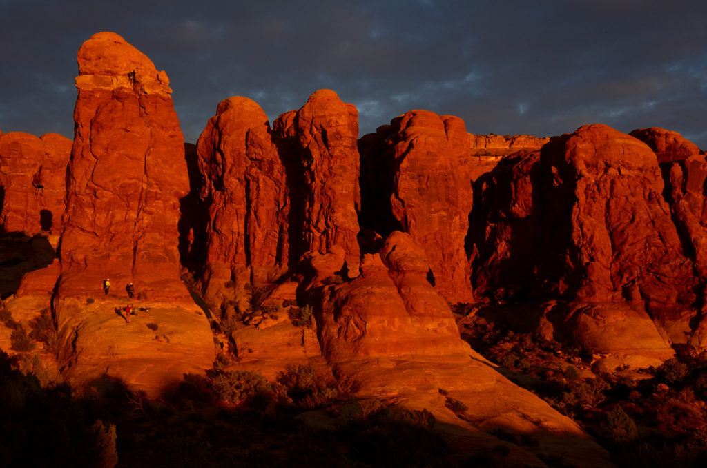 sundown - arches national park