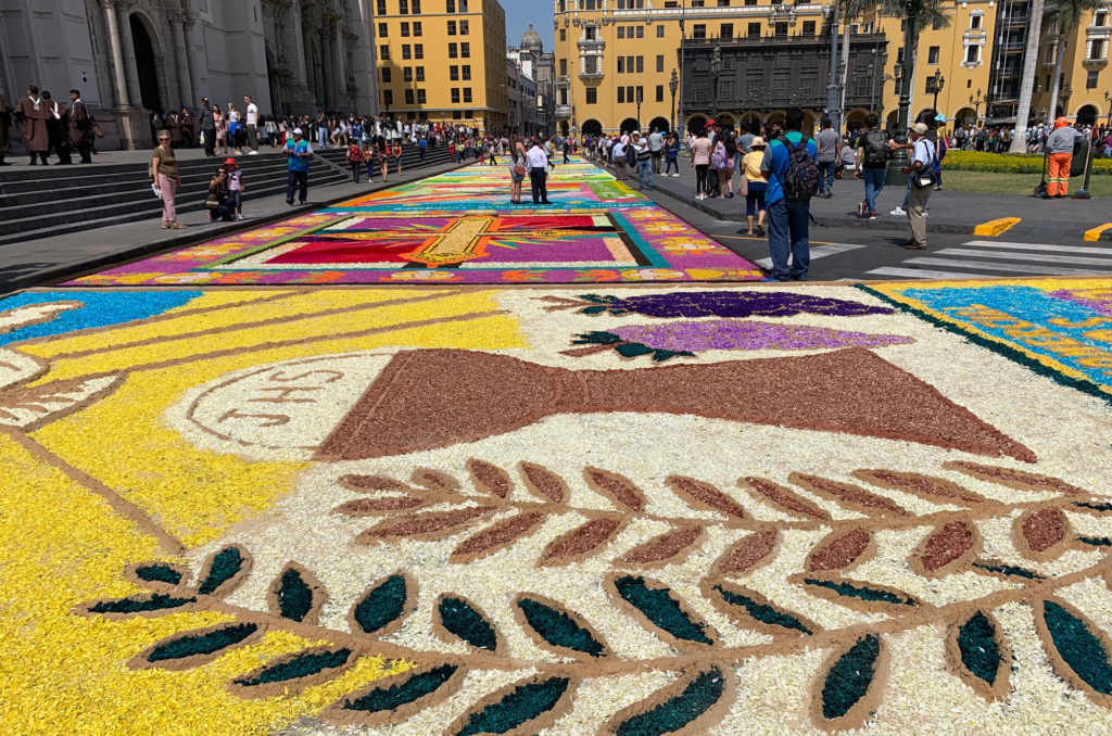 Lima Main Square on Easter Morning