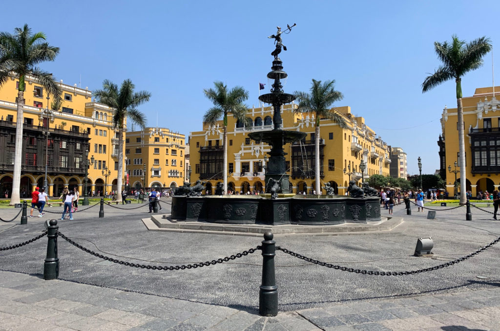 Lima Main Square on Easter Morning