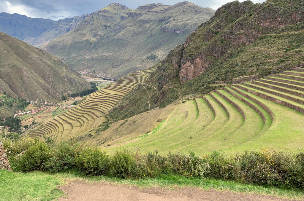 Inca ruins and terraces