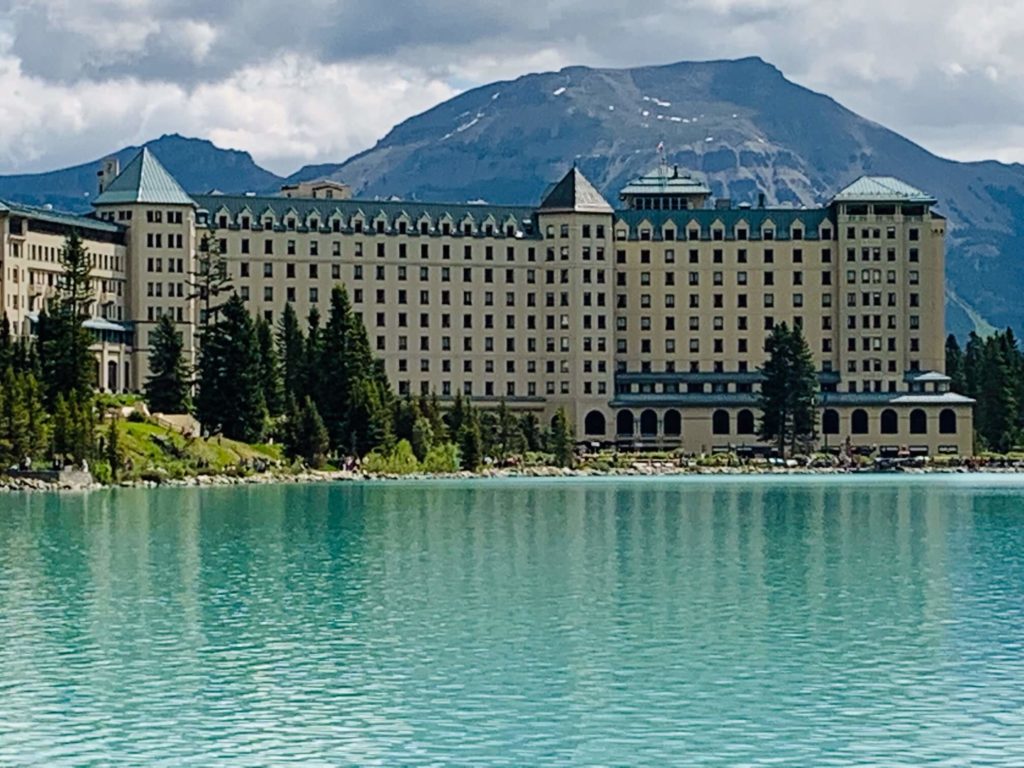 Building Next to Lake in Banff, Canada