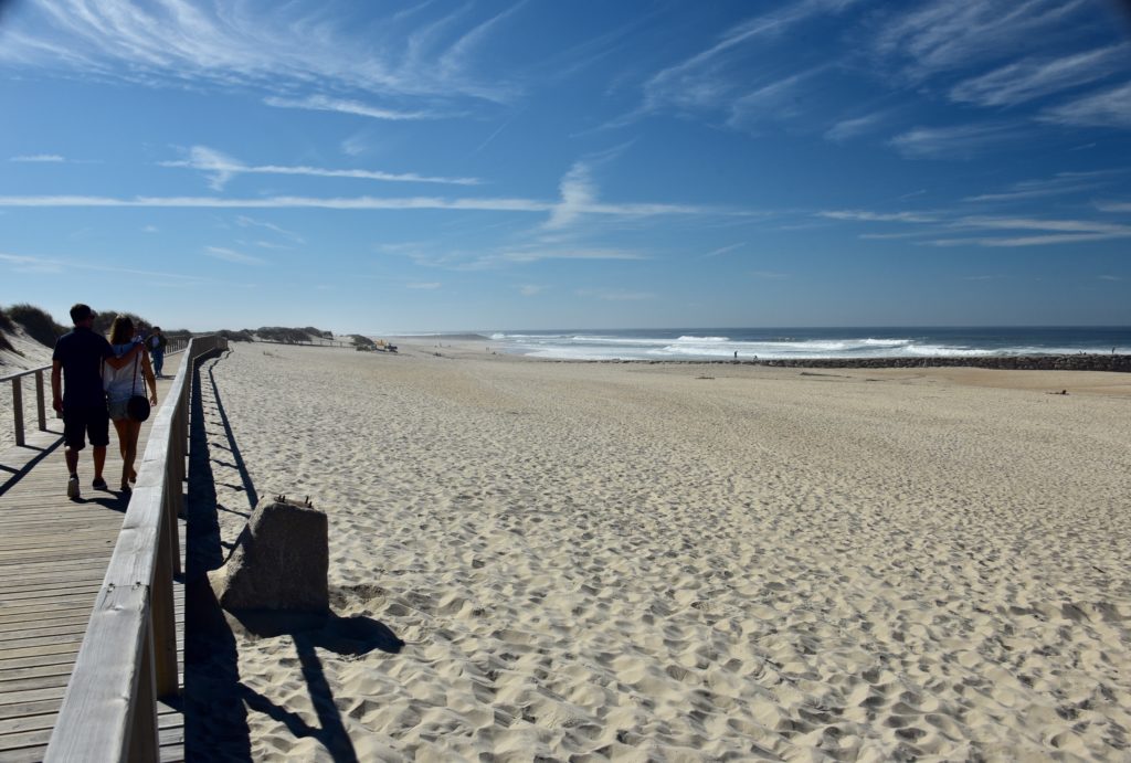 costa nova beach and boardwalk