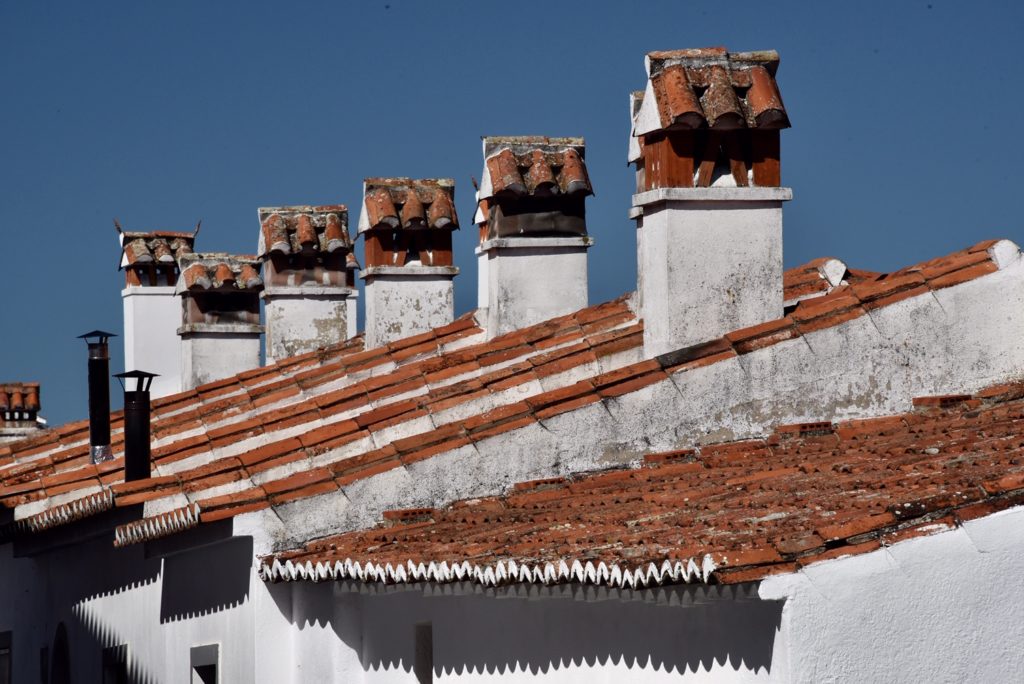 building with red roof