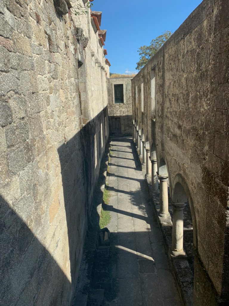 outside walk way of monastery