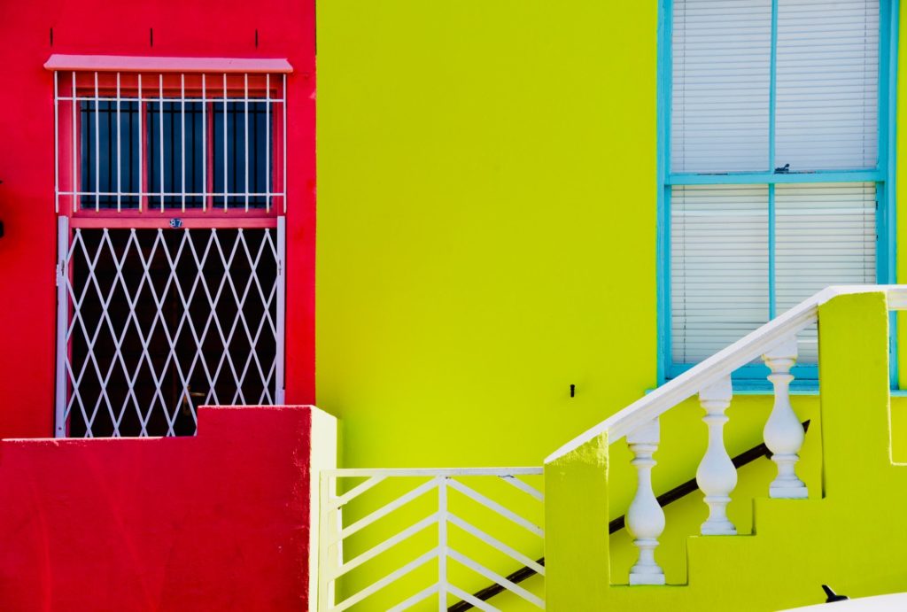 red and yellow building