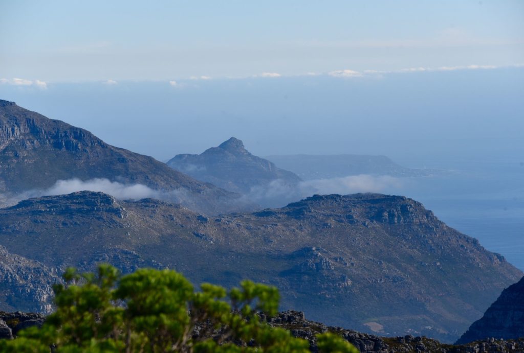 mountain and clouds