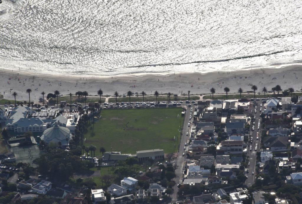 sky view of city and ocean