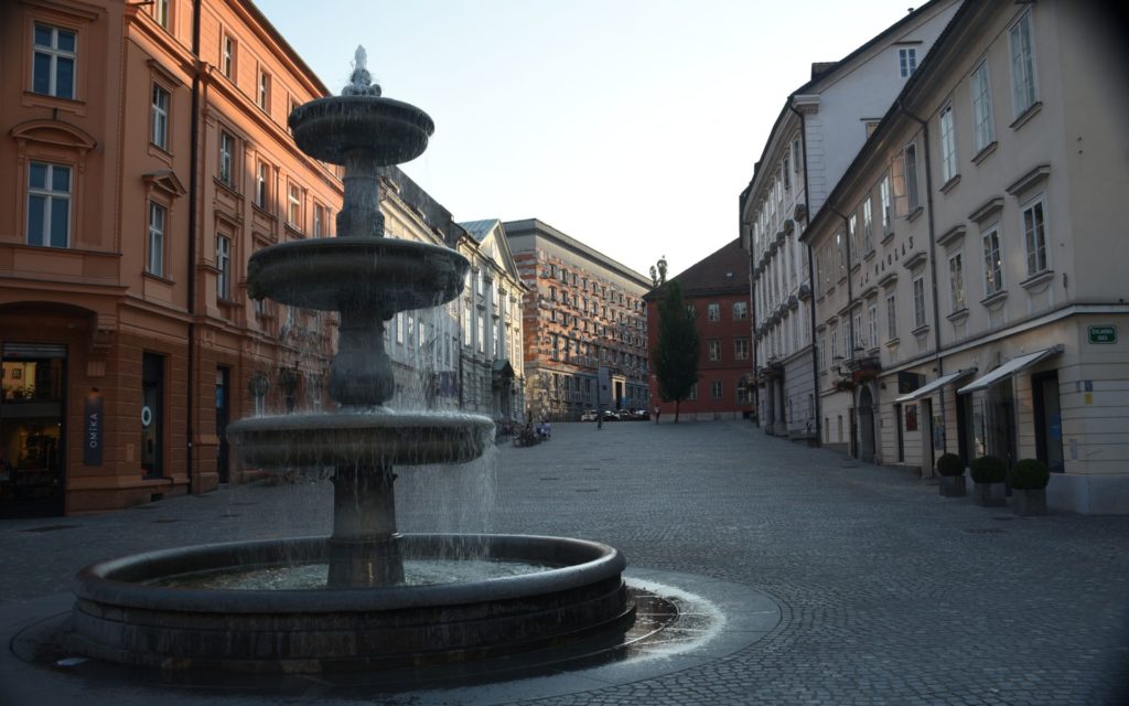 Town square in Slovenia